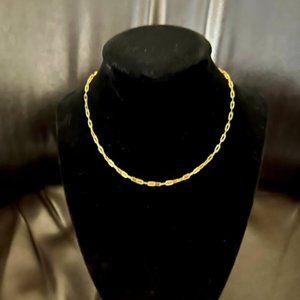 Gold Filled Paperclip Necklace